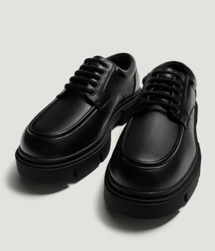 Moss Maison Men's Classic Chunky Derby Shoes Black (ID#MM-CCD-BLK)